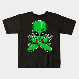 Alien Rock Star Rock n Roll UFO Kids T-Shirt